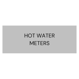 Hot Water meters-Signage