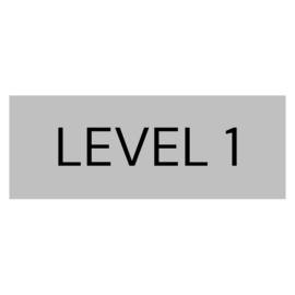LEVEL 1" text on grey bar